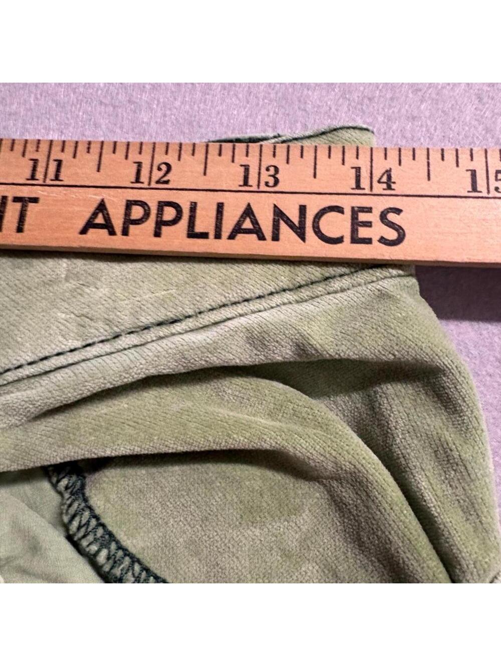 BDG Urban Outfitters Corduroy Pants Womens 28 Green High Rise Wide Leg Cropped - Picture 4 of 10